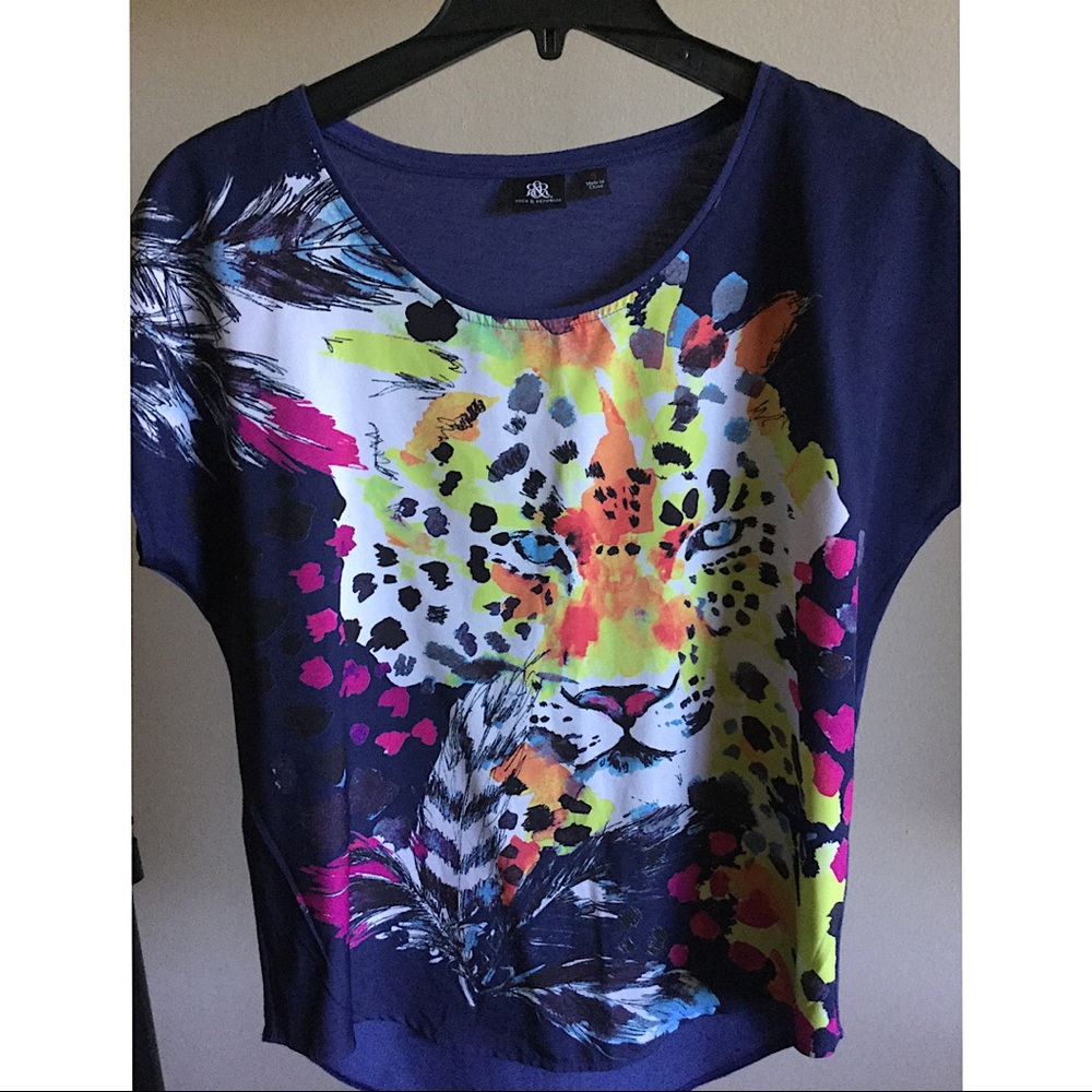 Rock & Republic Tiger Print Tshirt